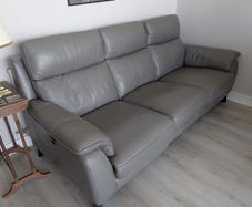 REDUCED Collection next week!! 3 seater recliner leather couch