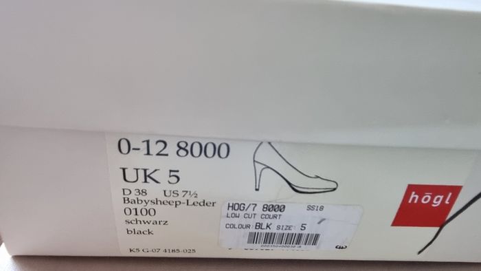 New HOGL Shoes, UK 5, Black Patent Leather