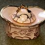 Arthur Wood Vintage Pink and Gold Sugar Bowl with Lid Image 3