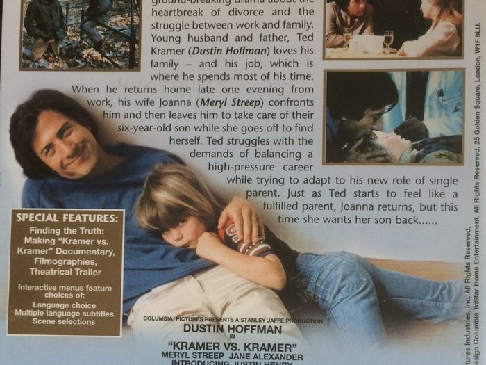 Kramer vs. Kramer [1979] Dustin Hoffman & Meryl Streep [Movie DVD] Academy Award Winner