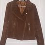 Biker style suede leather jacket UK 14 in excellent condition see last two photos for exact measurements and see third last photo for slight sign of wear FREE STANDARD POSTAGE INCLUDED Image 3