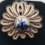 Vintage signed Delft filigree brooch Image 2