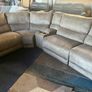 Beige corner recliner manual recliner sofa Image 2