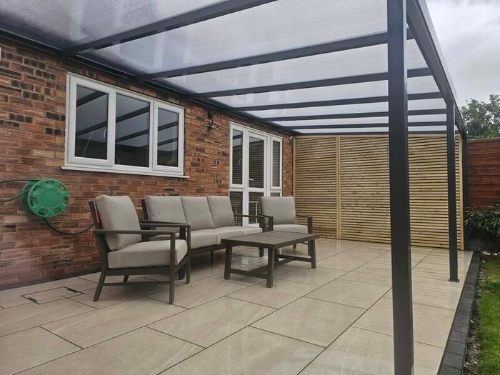 Patio Canopy - Lean-To Kit - White or Grey - Supply Only - Nationwide Delivery Across Ireland