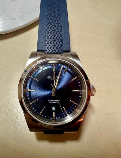 longines conquest 41 mm blue