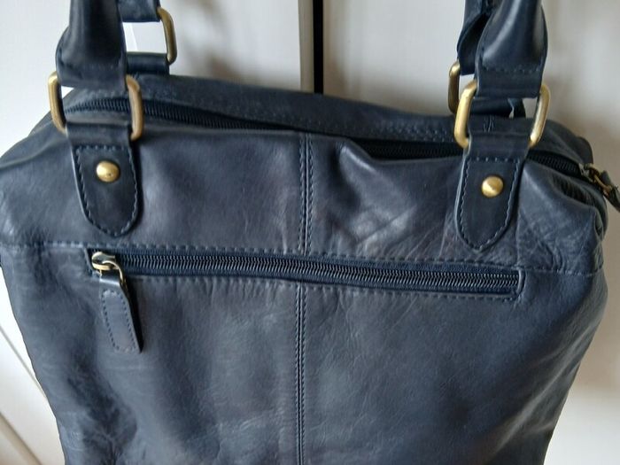 Navy Bag real leather 15 euro