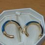 1980's Gold tone Hoop Earrings Image 4