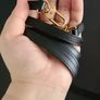 Authentic Louis Vuitton Cross Body Leather Strap in Black and Gold Hardware Image 2