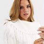 Moon River White Off-Shoulder Knit Jumper, Size M, New Image 6
