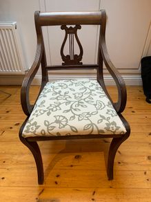 8 Vintage Duncan Phyfe Style Harp Kitchen/Dining Chairs 1920s