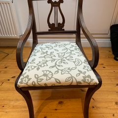 8 Vintage Duncan Phyfe Style Harp Kitchen/Dining Chairs 1920s