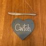 Handmade Welsh Wooden Heart Decoration Image 3