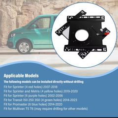 Swivel Seat Base,, RV Seat Conversion Turntable Base 360 Degree, Compatible with Sprinter Transit T5 T6 multivan