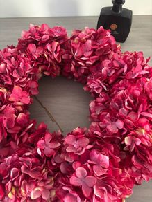 Large Luxury Pink Hydrangea Wreath  Full Vibrant