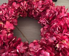 Large Luxury Pink Hydrangea Wreath  Full Vibrant