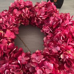 Large Luxury Pink Hydrangea Wreath  Full Vibrant