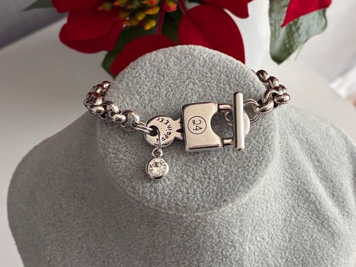 Antique Silver Plated Padlock Bracelet