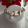 Antique Silver Plated Padlock Bracelet Image 2