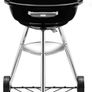 Compact Kettle Charcoal Grill Barbecue, 47cm | BBQ Grill with Lid Cover, Stand & Wheels | Freestanding Outdoor Oven, Smoker & Outdoor Cooker with Porcelain-Enamelled Bowl (FREE POSTAGE) Image 2