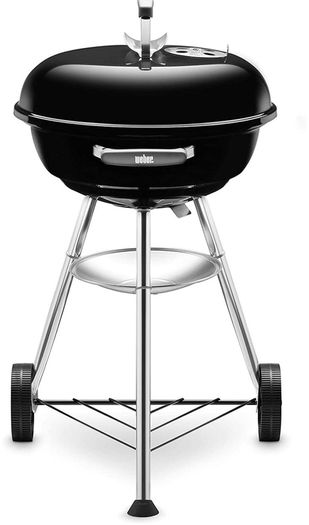 Compact Kettle Charcoal Grill Barbecue, 47cm | BBQ Grill with Lid Cover, Stand & Wheels | Freestanding Outdoor Oven, Smoker & Outdoor Cooker with Porcelain-Enamelled Bowl (FREE POSTAGE)