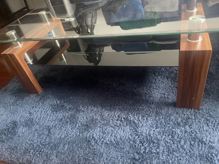 Glass coffee table
