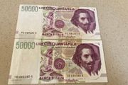 Italian 50,000 Lire Notes Bernini 2 series