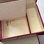 Large Burgundy Vintage Style Jewellery Box with Mirror and Drawers Image 6