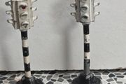 Pair of Dinky Meccano 4 way traffic lights from 1950s