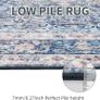 Rugs Living Room Large 160x230 cm Boho Vintage Area Rug Traditional Oriental Carpet Machine Washable Rugs Anti Slip Low Pile Rug Home Decor Office Carpet, Blue Image 2