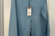 Albiate Denim Shirt Mens Small Blue Cotton Jacques Britt