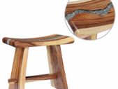Stool Solid Suar Wood and Polyresin