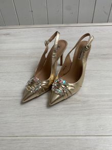 Dressy Gold Heels Size 6