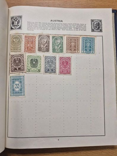 stamp album with stamps of the world