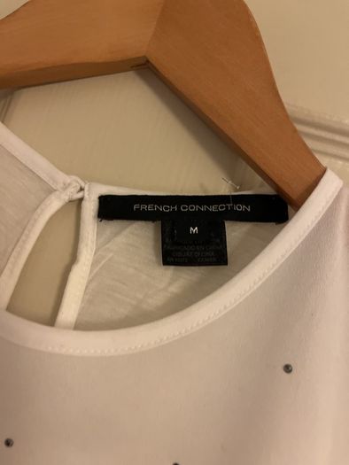 French connection white sleeveless top