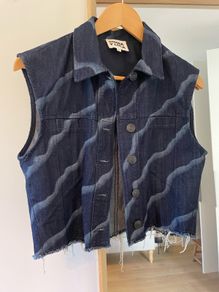 Bimba y Lola denim crop vest