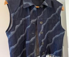 Bimba y Lola denim crop vest
