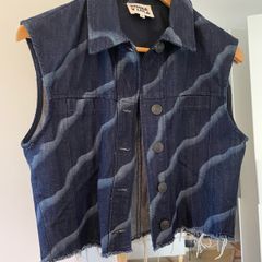 Bimba y Lola denim crop vest