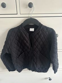 6y Zara black bomber jacket
