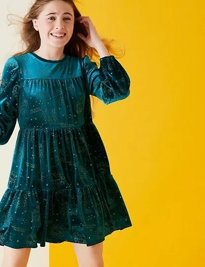M&S velvet Harry Potter theme dress