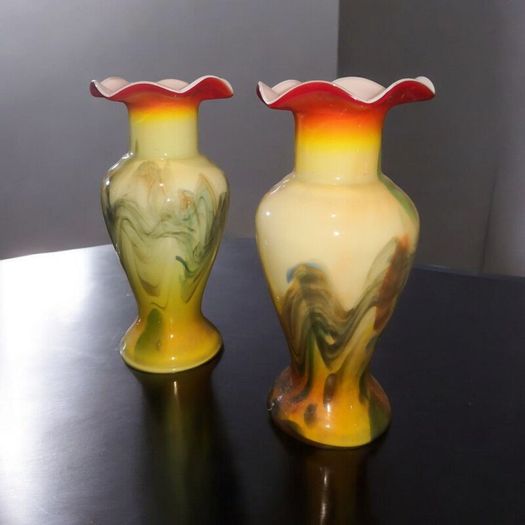 Pair of gorgeous glass vases possible Murano