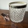 Vintage Cut Glass Ice Bucket with Bugatti Italy Tongs Image 4