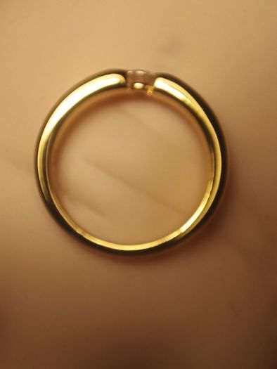 Solid Band Ring with Moissanite Gemstone