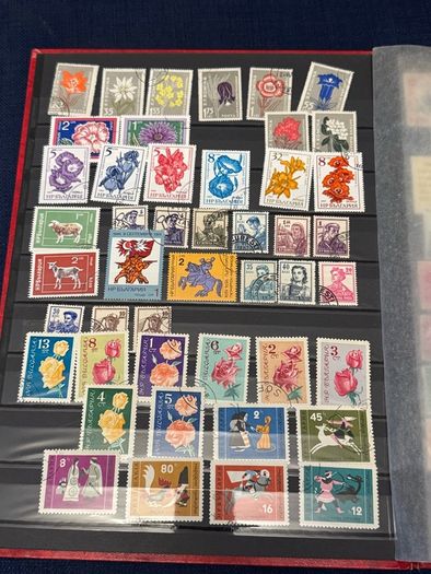 Stamp album with stamps