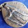 Antique Large 2" Catholic St. Brigitte Religious Pendant Image 4
