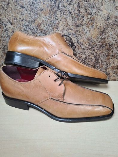 mens CLARKS GOLD COAST shoes brown tan leather square toe Size UK 10 EU 44 BRAND NEW