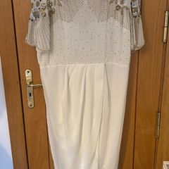 Virgos Lounge Curve Ivory Embellished Dress UK 22