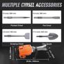 2200W Electric Demolition Jack Hammer Concrete Breaker with 4 Chisels Image 3