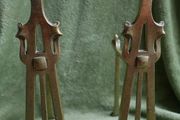 Pair of French Vintage Brass Fire Dogs Andirons Fireplace