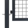 Garden Gate with Posts Steel 350x140 cm Anthracite Image 5
