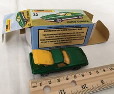 Corgi junior. Number 32a1. Lotus Europa. Whizzwheels. Reproduction box.
